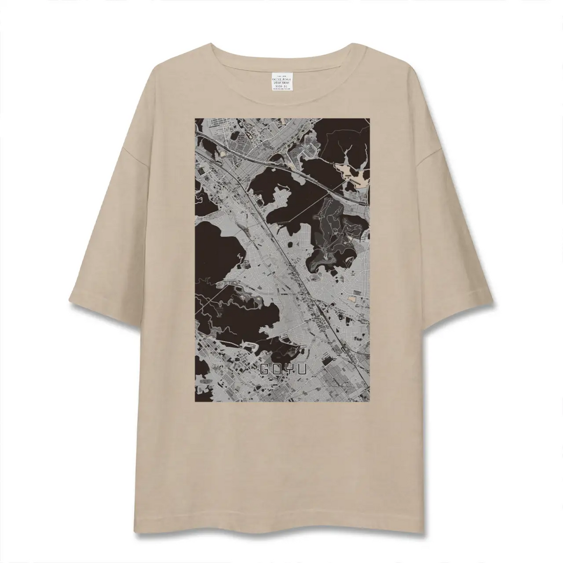 【御油（愛知県）】地図柄ビッグシルエットTシャツ