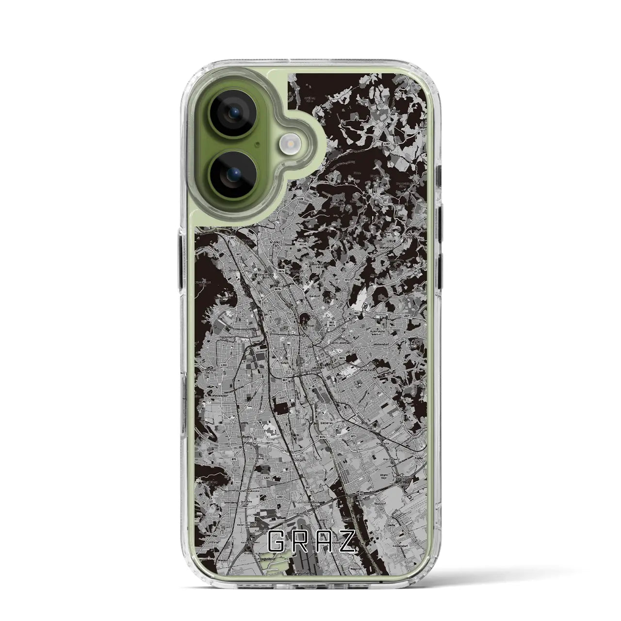 【グラーツ（オーストリア）】地図柄iPhoneケース（MagSafeタイプ）