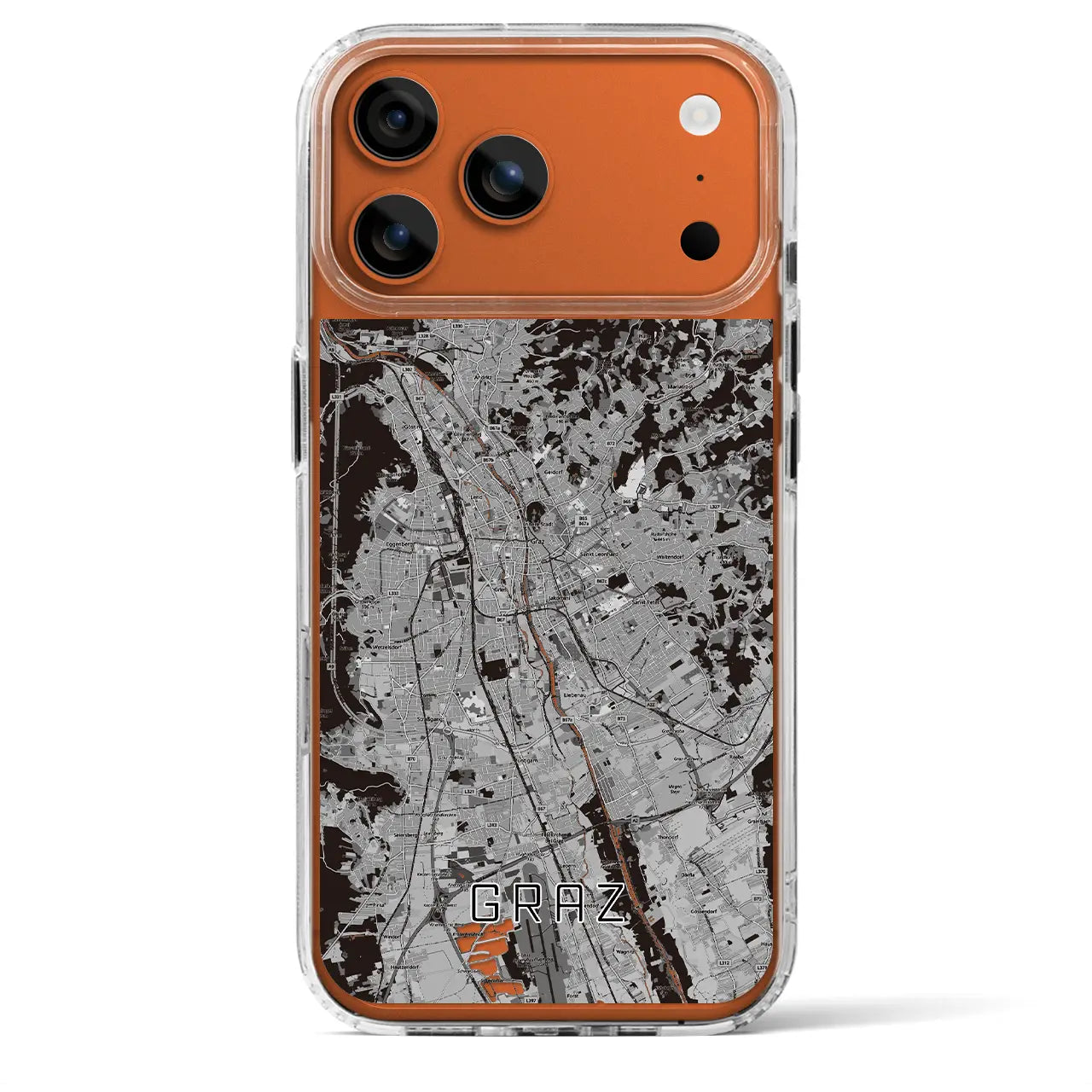 【グラーツ（オーストリア）】地図柄iPhoneケース（MagSafeタイプ）