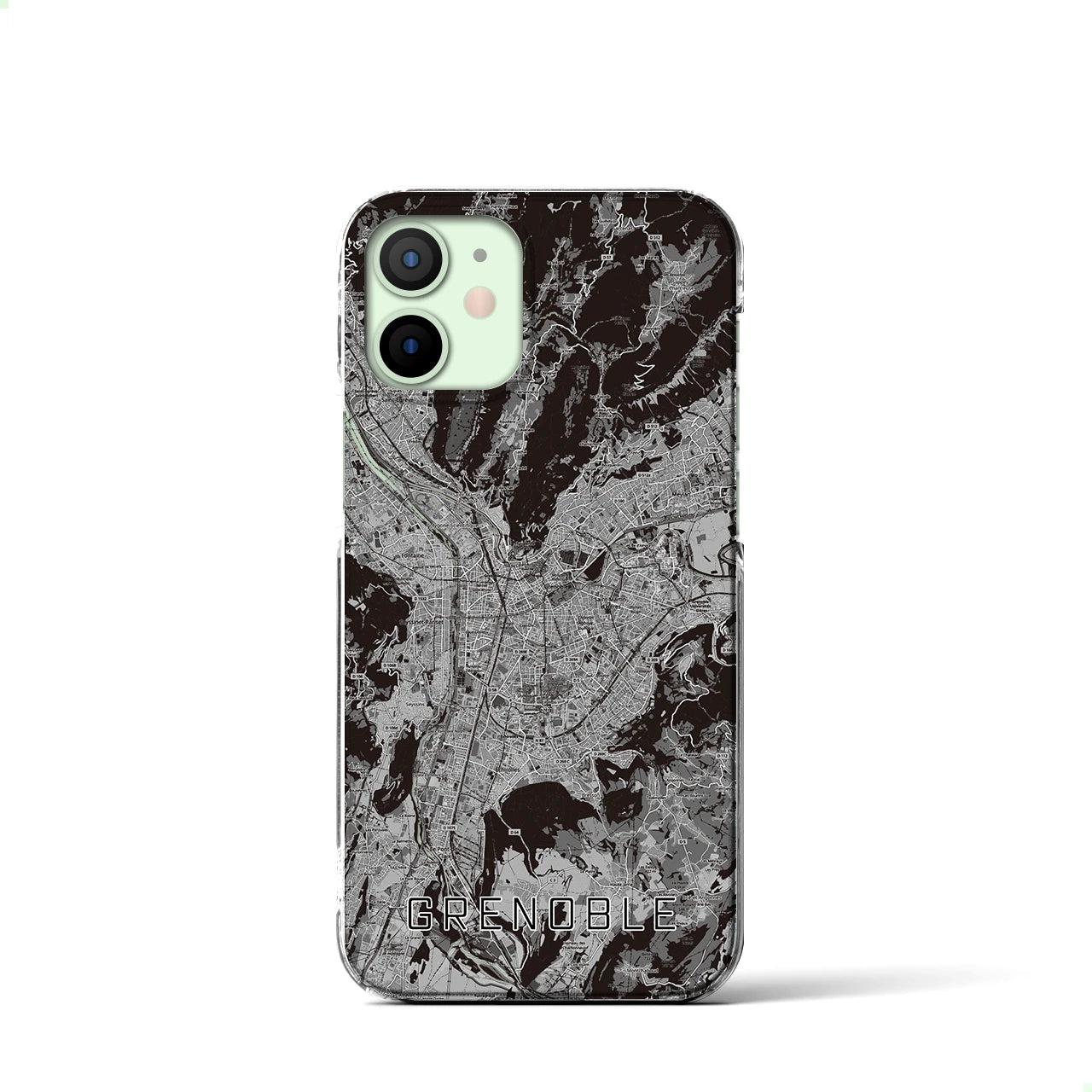【グルノーブル（フランス）】地図柄iPhoneケース（クリアタイプ）