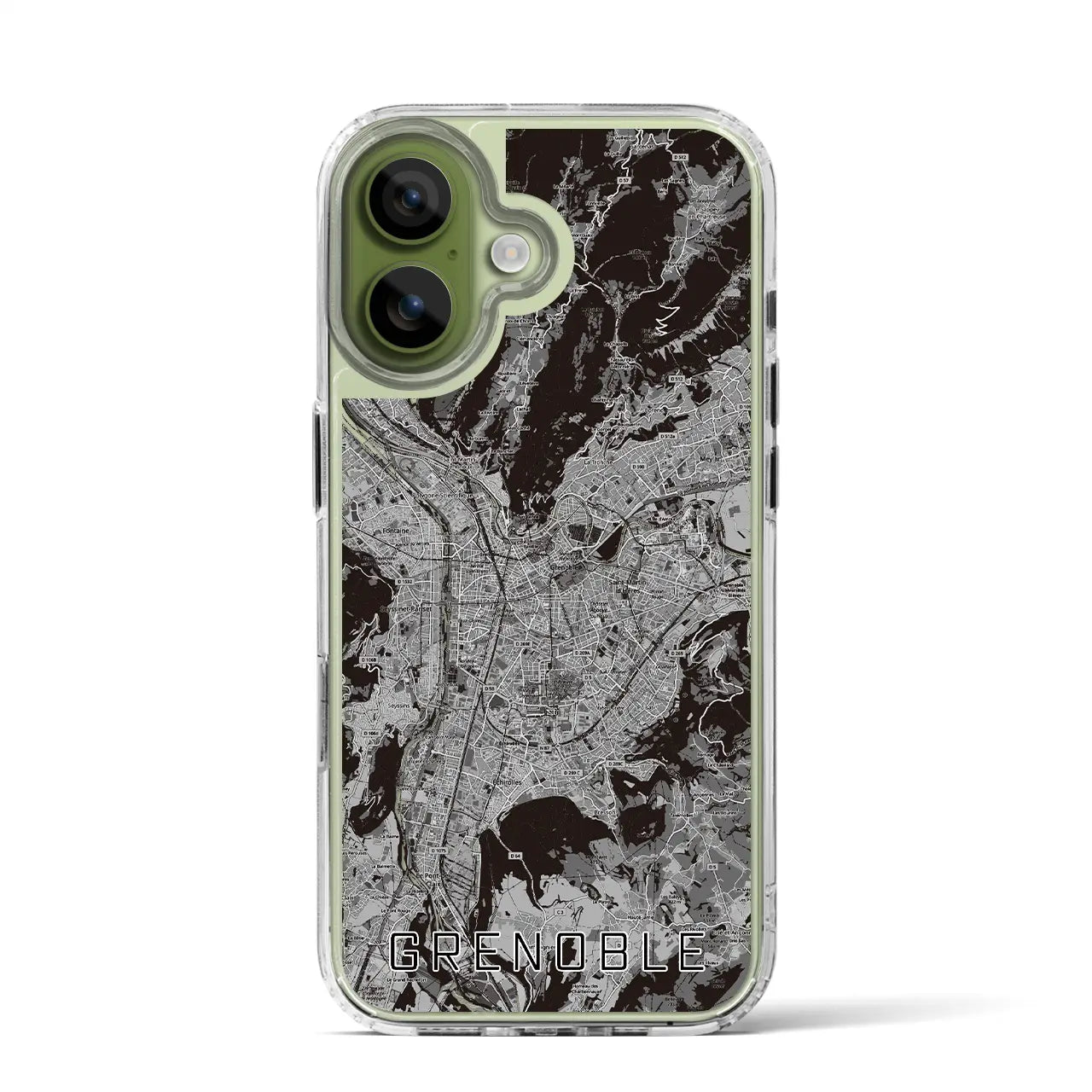 【グルノーブル（フランス）】地図柄iPhoneケース（MagSafeタイプ）