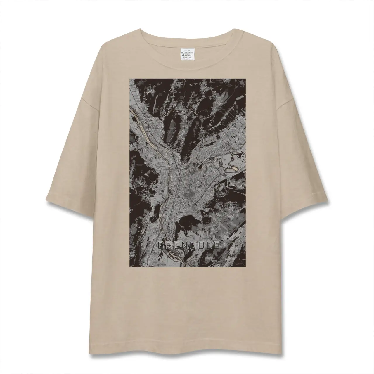 【グルノーブル（フランス）】地図柄ビッグシルエットTシャツ
