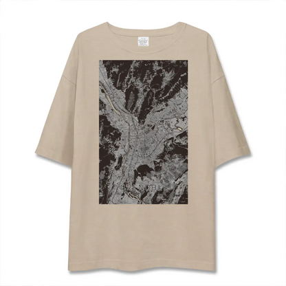 【グルノーブル（フランス）】地図柄ビッグシルエットTシャツ