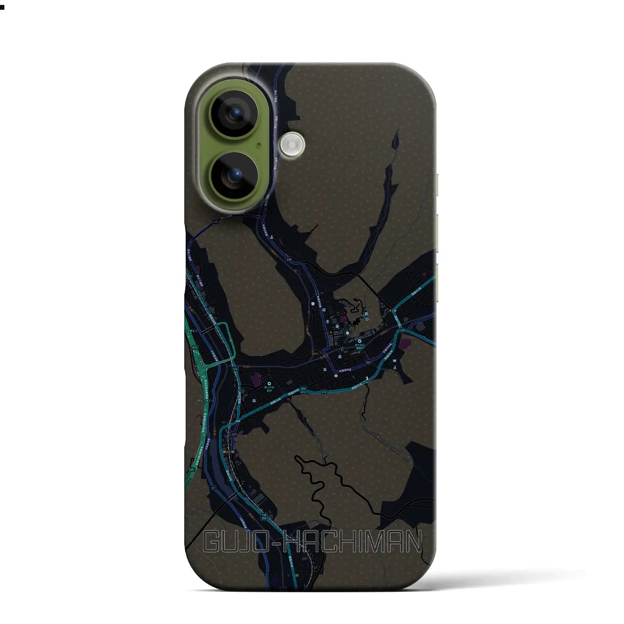 【郡上八幡（岐阜県）】地図柄iPhoneケース（バックカバータイプ）