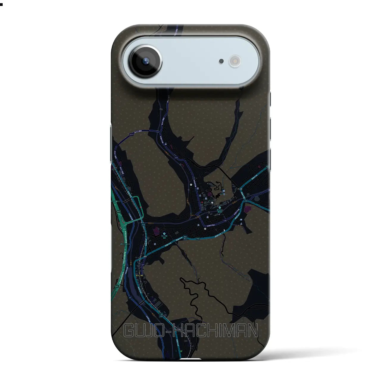 【郡上八幡（岐阜県）】地図柄iPhoneケース（バックカバータイプ）