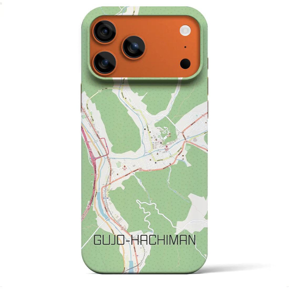 【郡上八幡（岐阜県）】地図柄iPhoneケース（バックカバータイプ）ナチュラル・iPhone 17 Pro Max 用