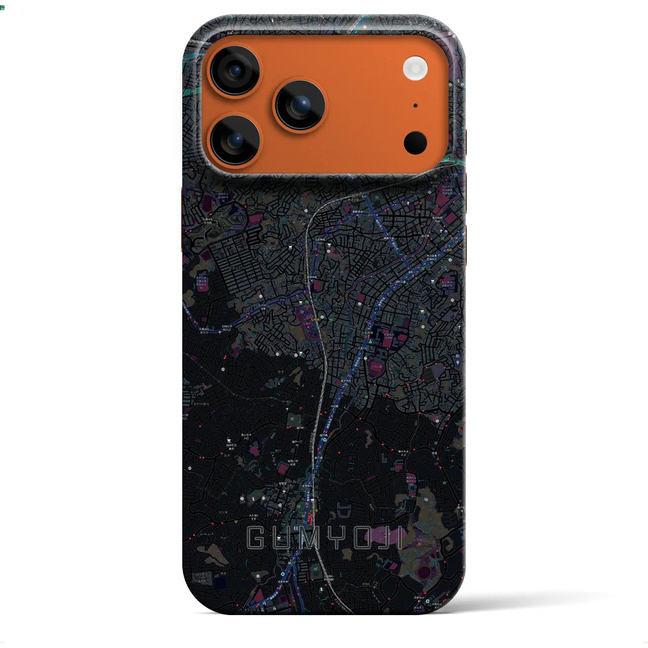 【弘明寺（神奈川県）】地図柄iPhoneケース（バックカバータイプ）