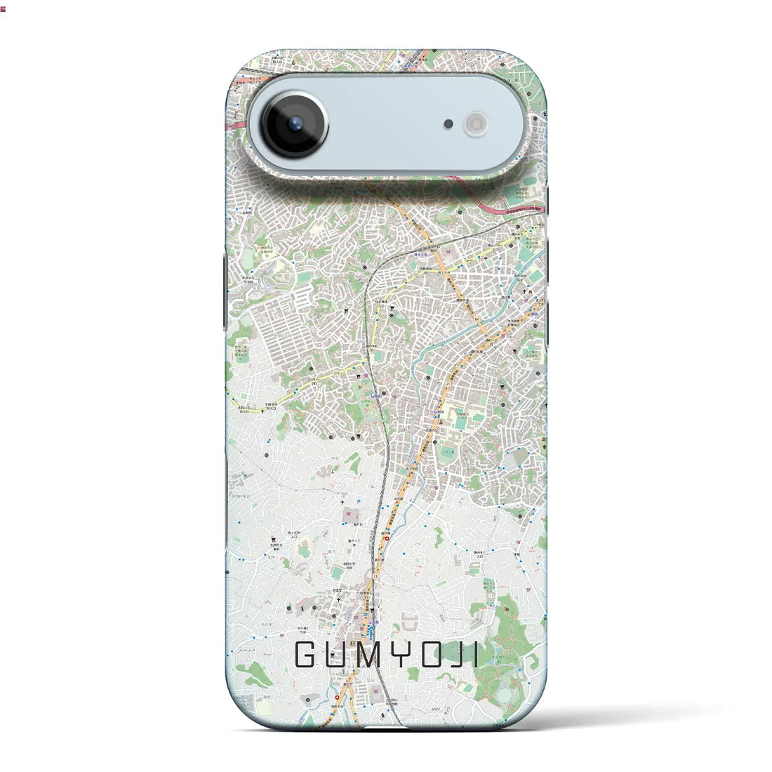 【弘明寺（神奈川県）】地図柄iPhoneケース（バックカバータイプ）ブラック・iPhone 17 Pro Max 用