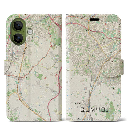 【弘明寺（神奈川県）】地図柄iPhoneケース（手帳タイプ）