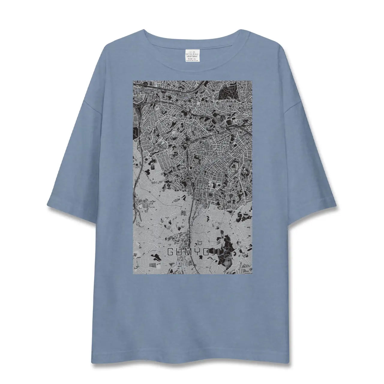 【弘明寺（神奈川県）】地図柄ビッグシルエットTシャツ
