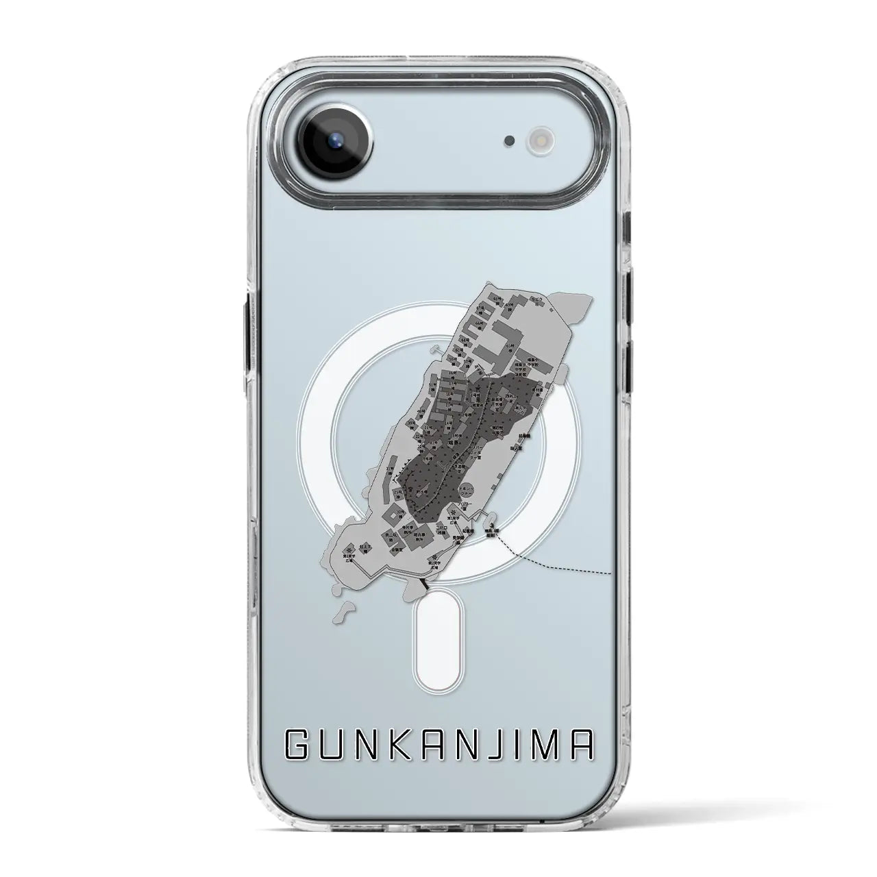 【軍艦島（長崎県）】地図柄iPhoneケース（MagSafeタイプ）