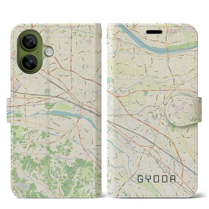 【行田（埼玉県）】地図柄iPhoneケース（手帳タイプ）