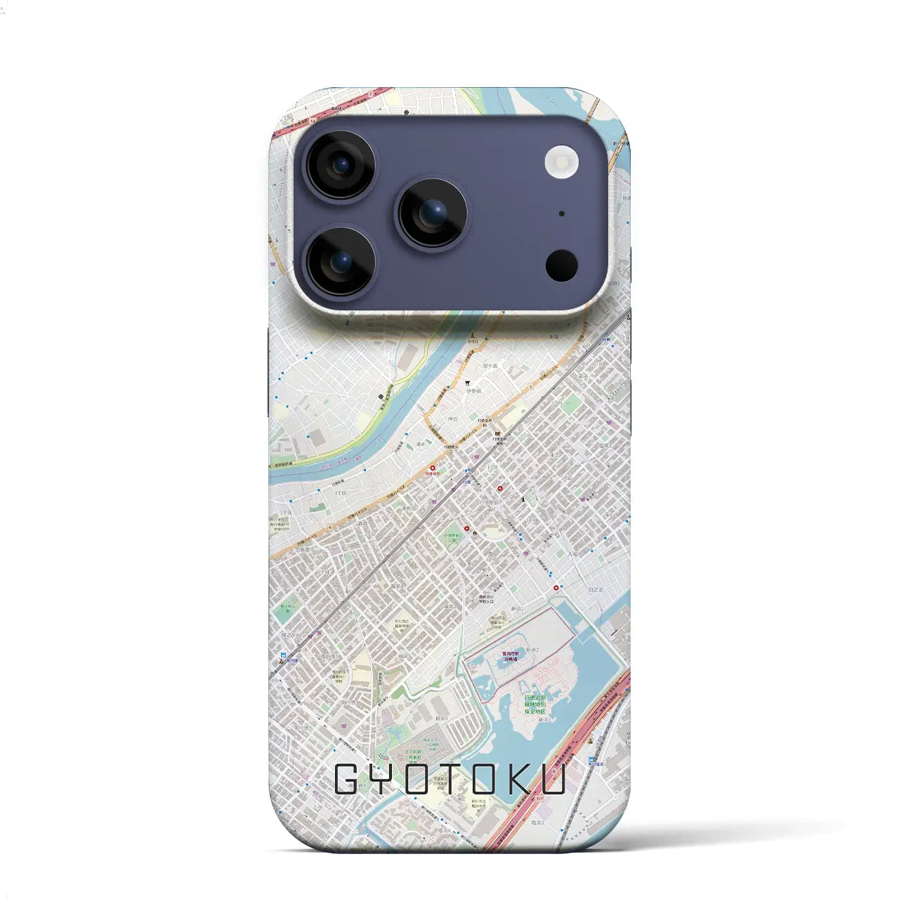 【行徳（千葉県）】地図柄iPhoneケース（バックカバータイプ）