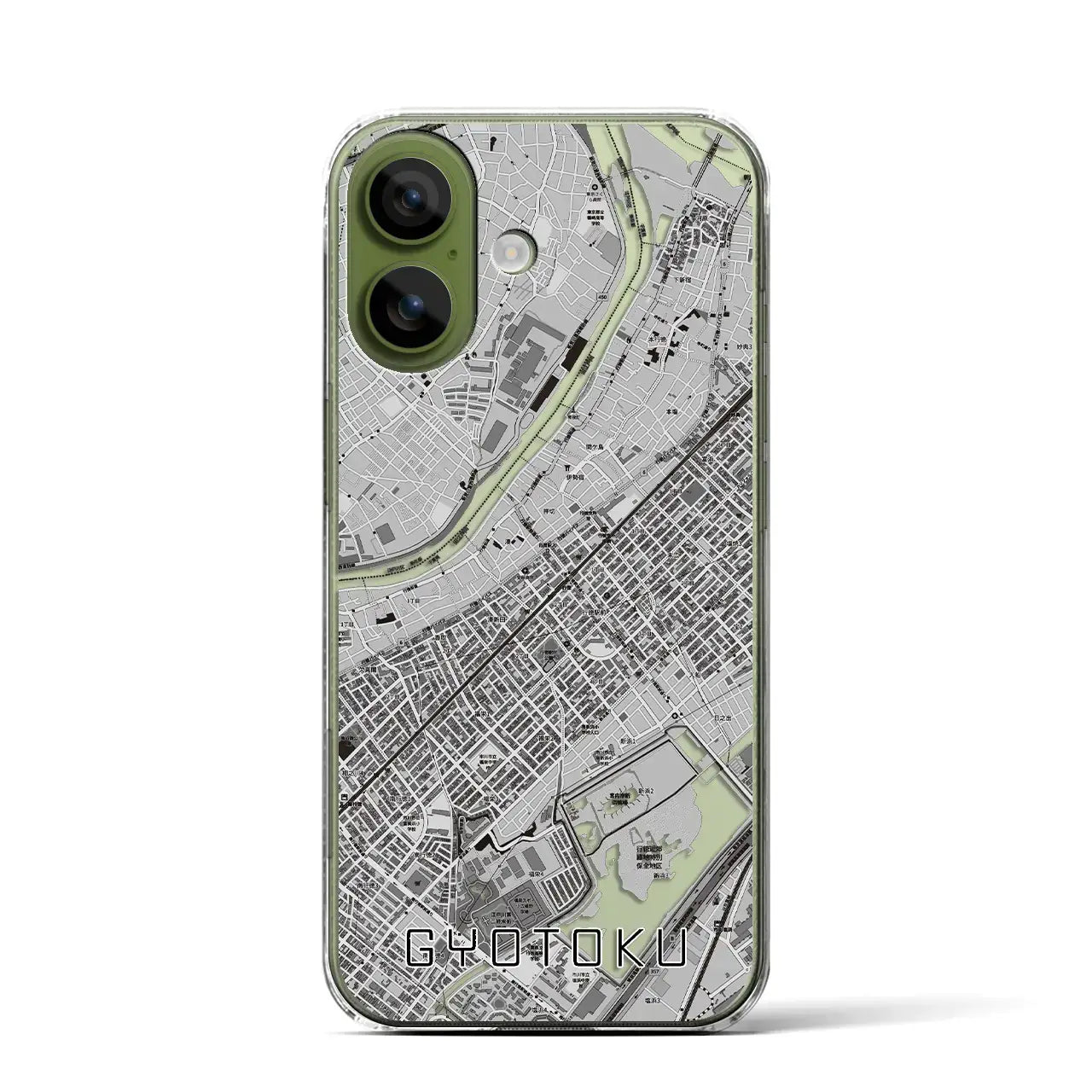 【行徳（千葉県）】地図柄iPhoneケース（クリアタイプ）