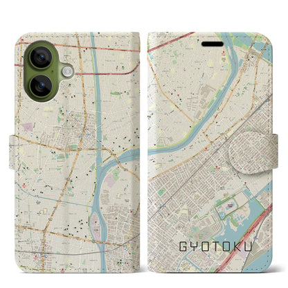 【行徳（千葉県）】地図柄iPhoneケース（手帳タイプ）