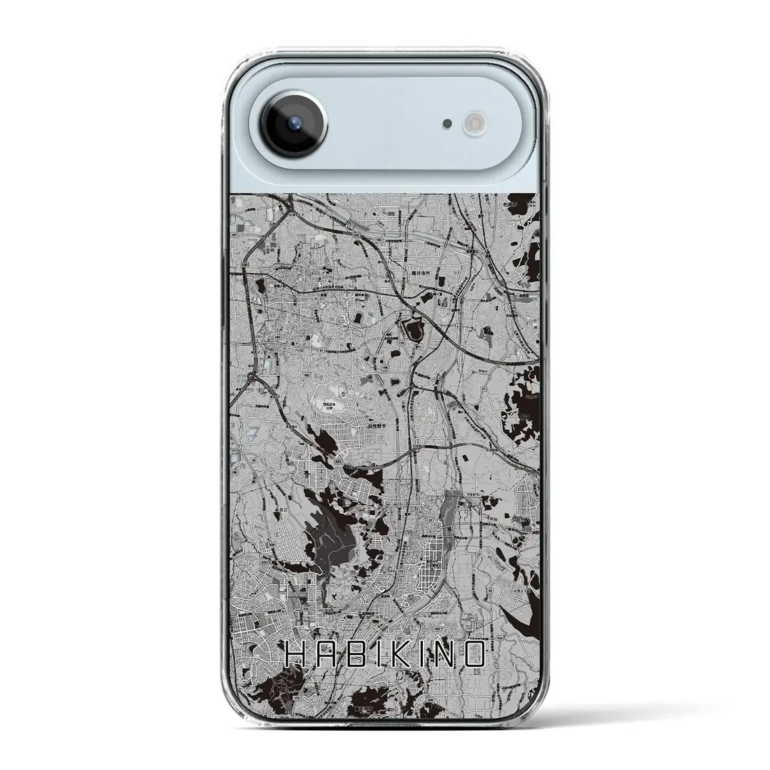 【羽曳野（大阪府）】地図柄iPhoneケース（クリアタイプ）モノトーン・iPhone 17 Pro Max 用