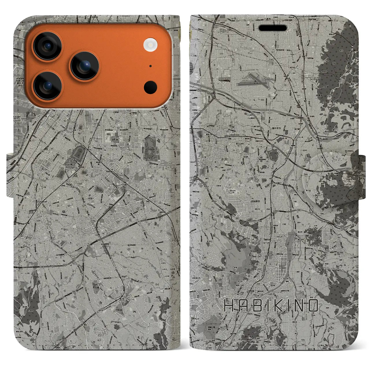 【羽曳野（大阪府）】地図柄iPhoneケース（手帳タイプ）