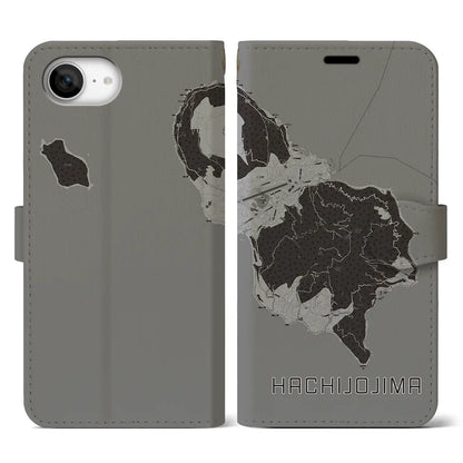 【八丈島（東京都）】地図柄iPhoneケース（手帳タイプ）