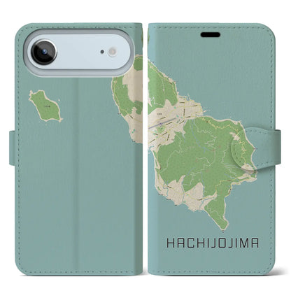 【八丈島（東京都）】地図柄iPhoneケース（手帳タイプ）