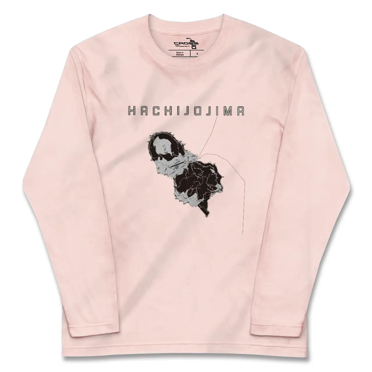 【八丈島（東京都）】地図柄ロングスリーブTシャツ