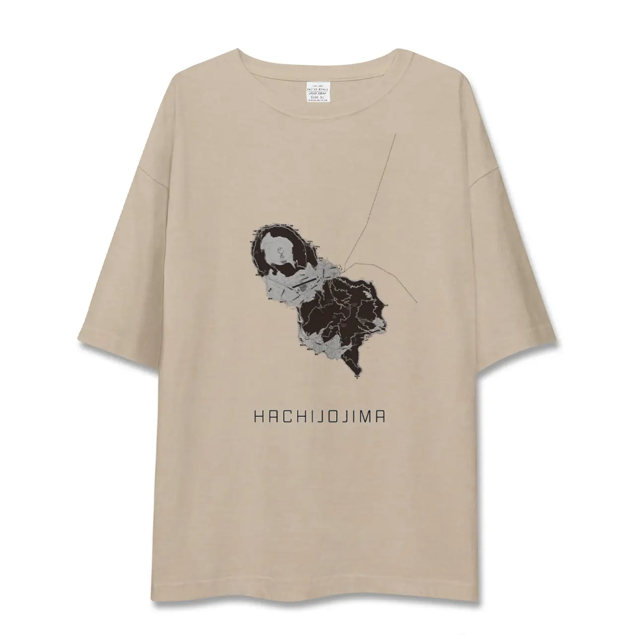 【八丈島（東京都）】地図柄ビッグシルエットTシャツ