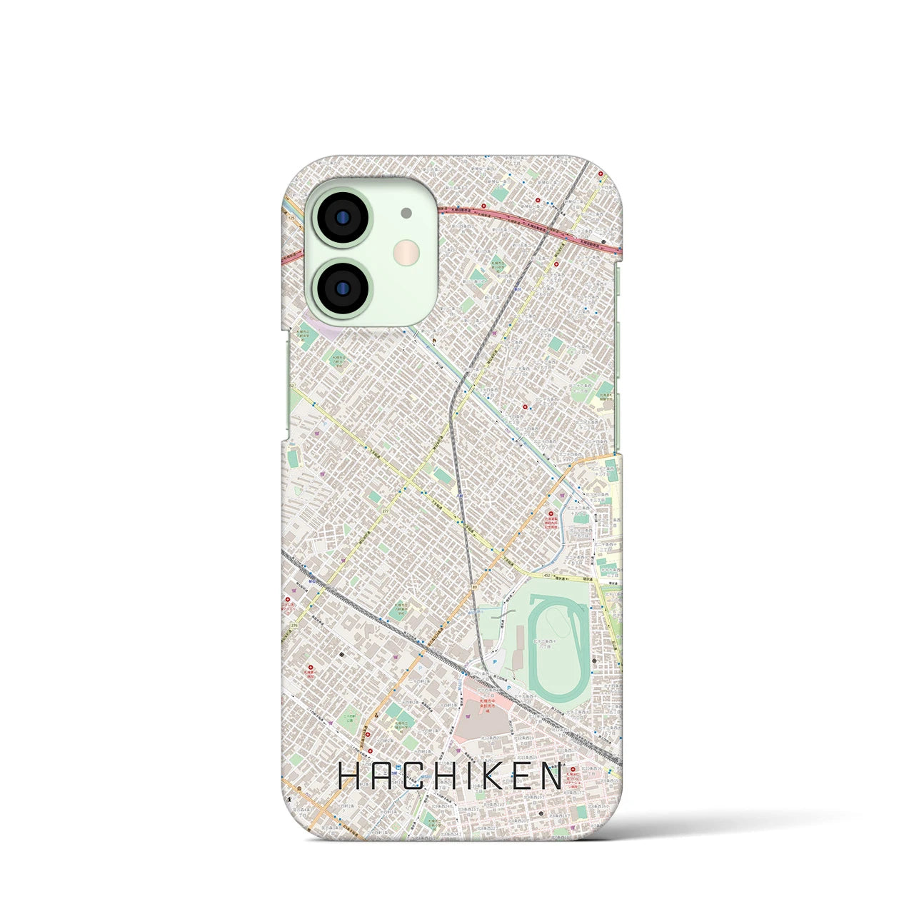 【八軒（北海道）】地図柄iPhoneケース（バックカバータイプ）