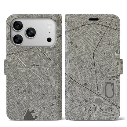 【八軒（北海道）】地図柄iPhoneケース（手帳タイプ）