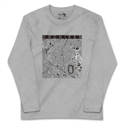 【八軒（北海道）】地図柄ロングスリーブTシャツ