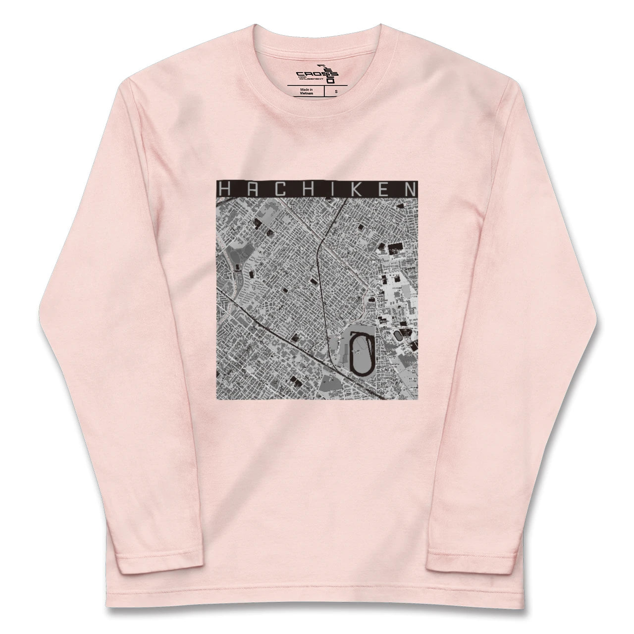 【八軒（北海道）】地図柄ロングスリーブTシャツ