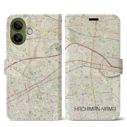 【八幡山（東京都）】地図柄iPhoneケース（手帳タイプ）