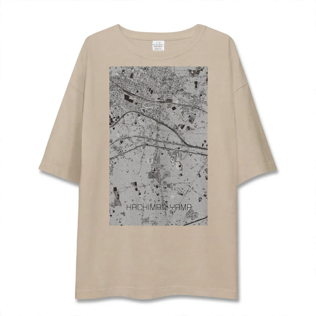 【八幡山(東京都)】地図柄ビッグシルエットTシャツ