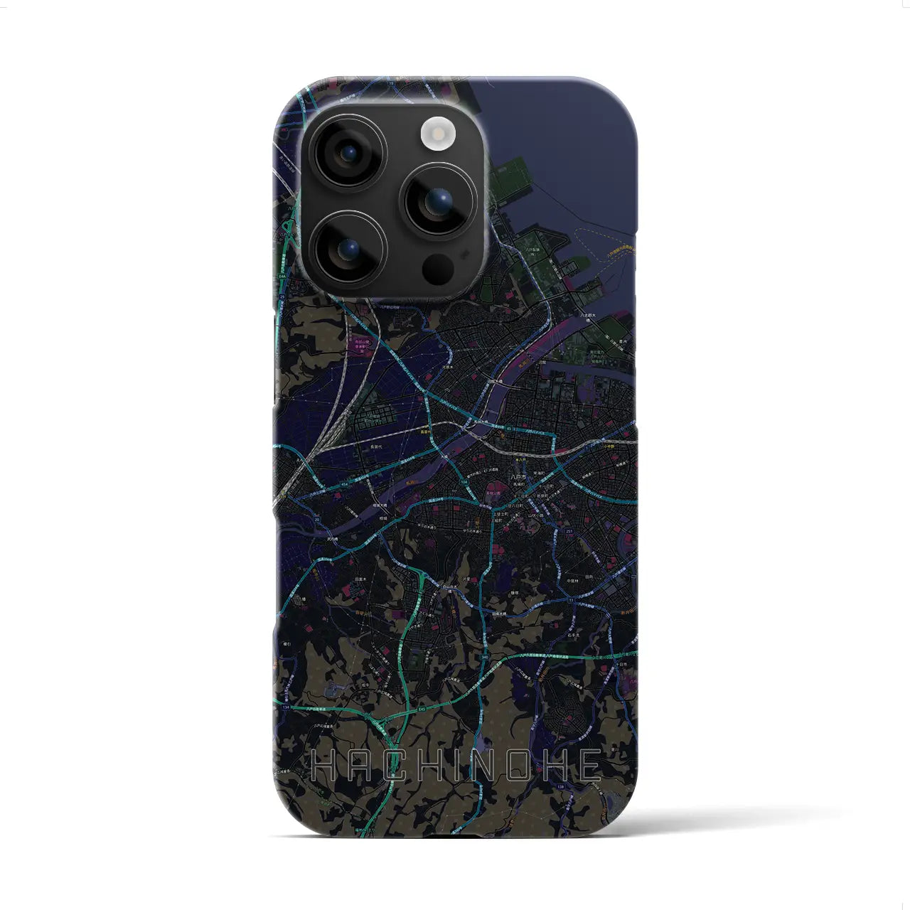 【八戸（青森県）】地図柄iPhoneケース（バックカバータイプ）