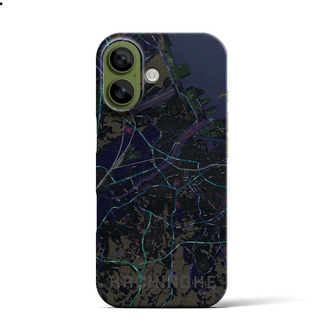 【八戸（青森県）】地図柄iPhoneケース（バックカバータイプ）