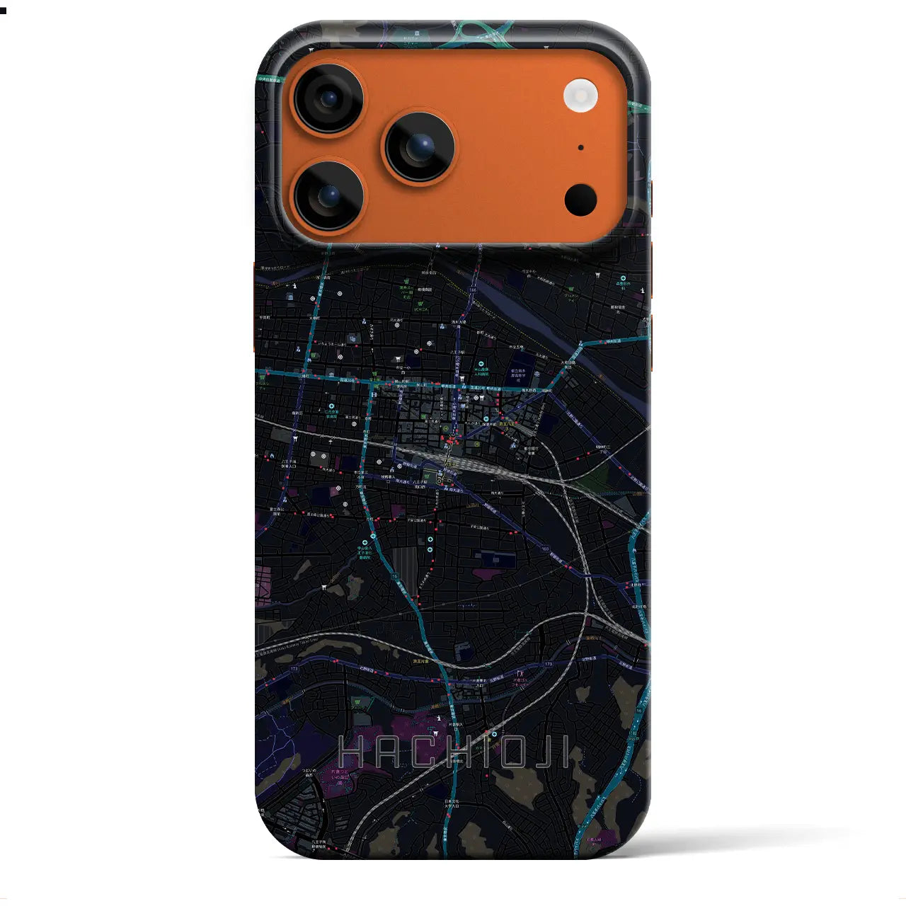 【八王子（東京都）】地図柄iPhoneケース（バックカバータイプ）