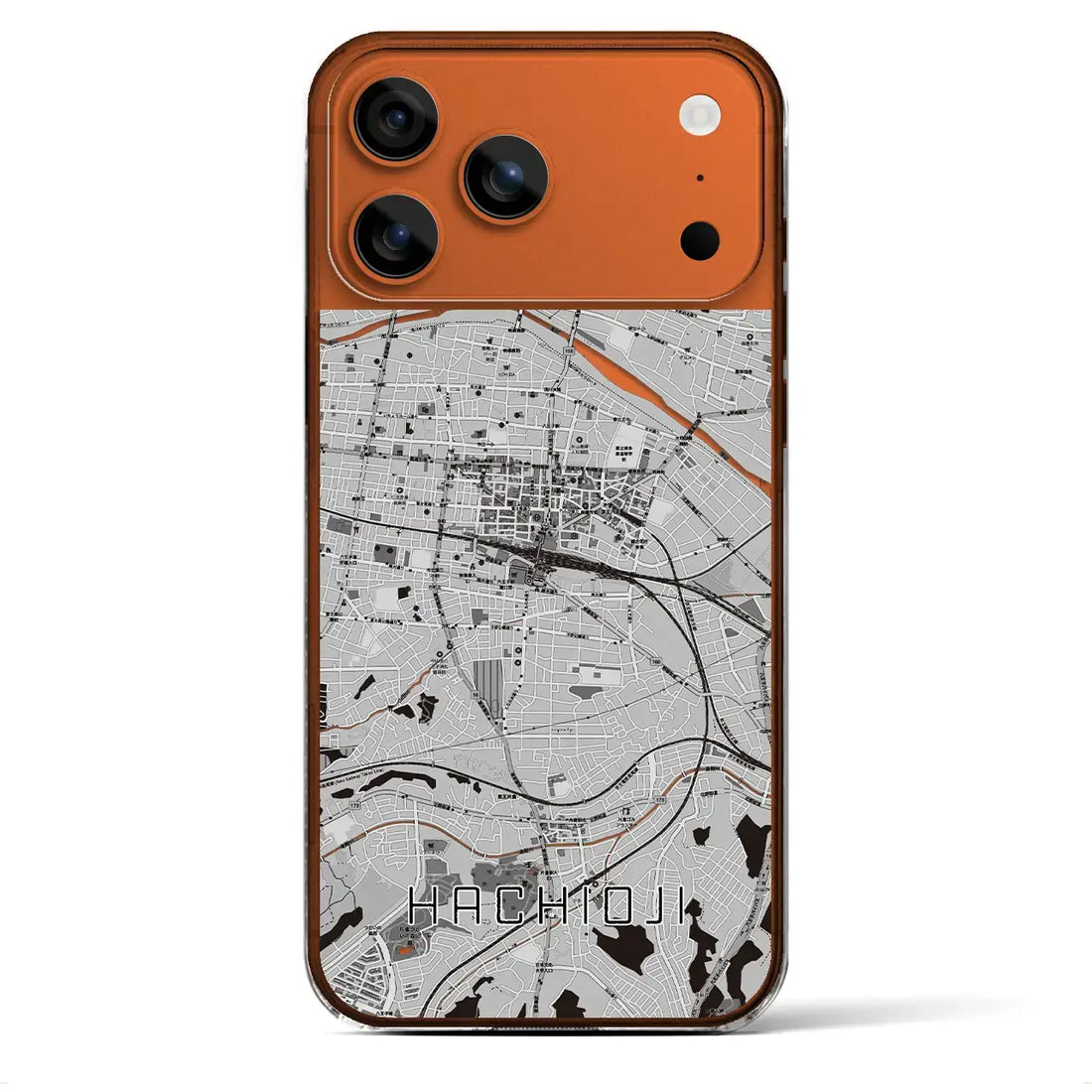 【八王子（東京都）】地図柄iPhoneケース（クリアタイプ）