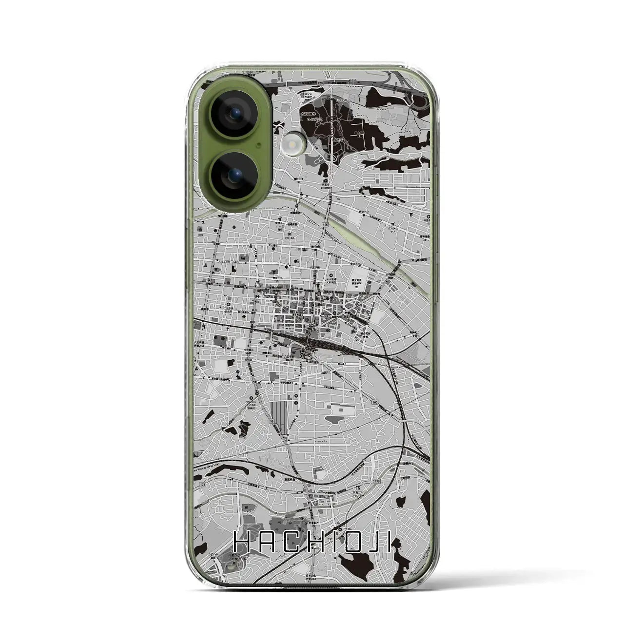 【八王子（東京都）】地図柄iPhoneケース（クリアタイプ）