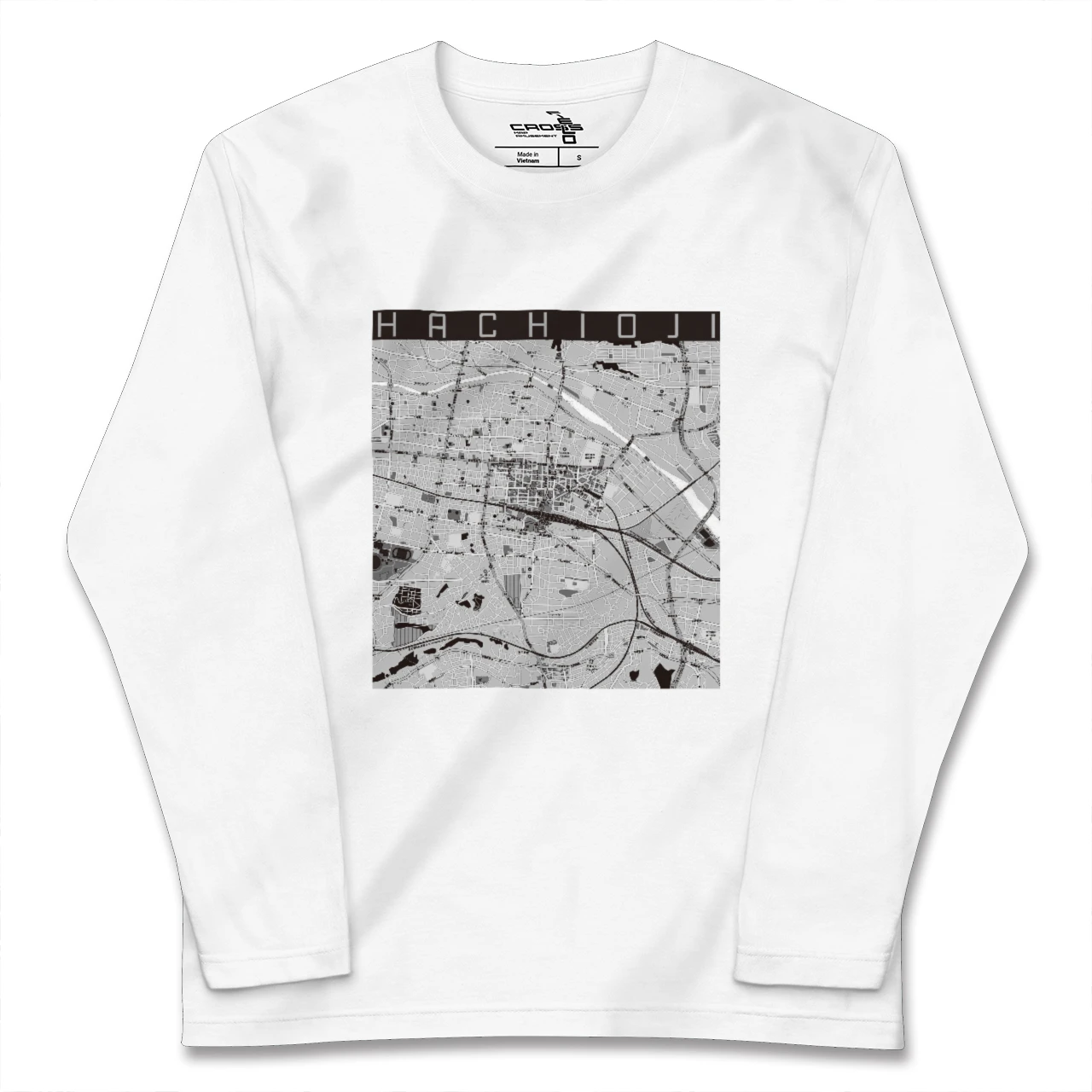 【八王子（東京都）】地図柄ロングスリーブTシャツ