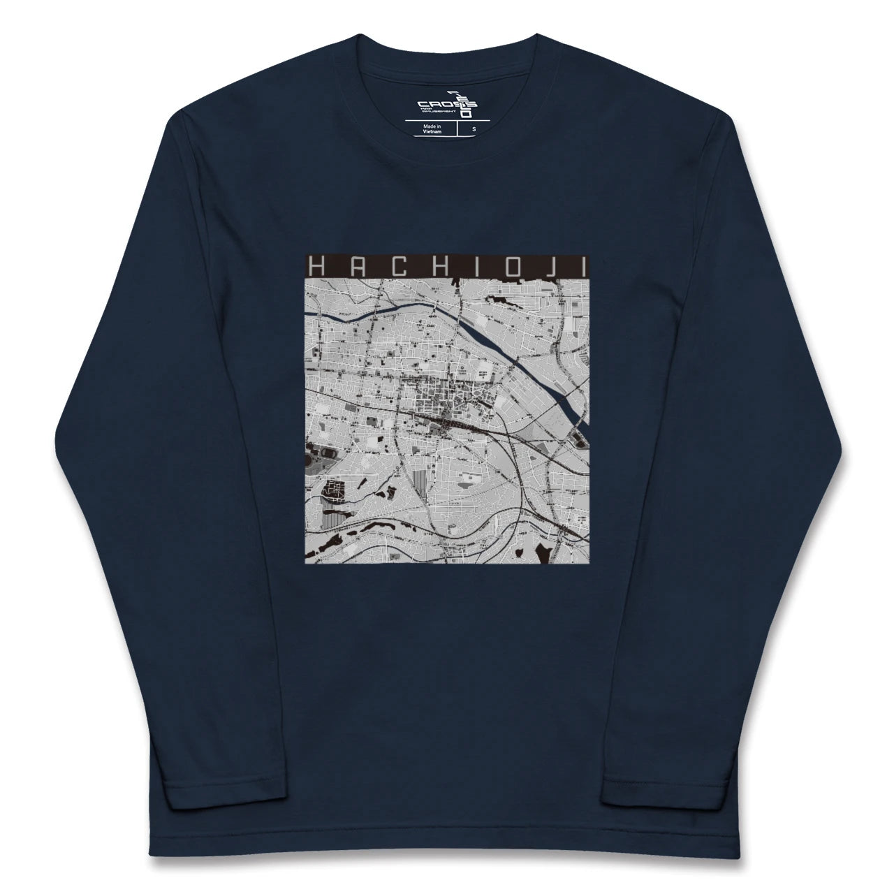 【八王子（東京都）】地図柄ロングスリーブTシャツ