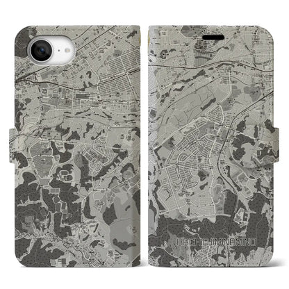 【八王子みなみ野（東京都）】地図柄iPhoneケース（手帳タイプ）