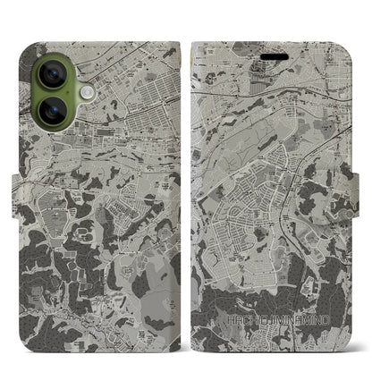 【八王子みなみ野（東京都）】地図柄iPhoneケース（手帳タイプ）