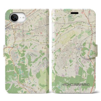 【八王子みなみ野（東京都）】地図柄iPhoneケース（手帳タイプ）