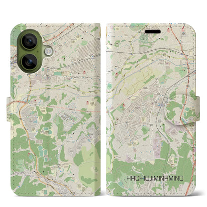 【八王子みなみ野（東京都）】地図柄iPhoneケース（手帳タイプ）