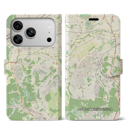 【八王子みなみ野（東京都）】地図柄iPhoneケース（手帳タイプ）