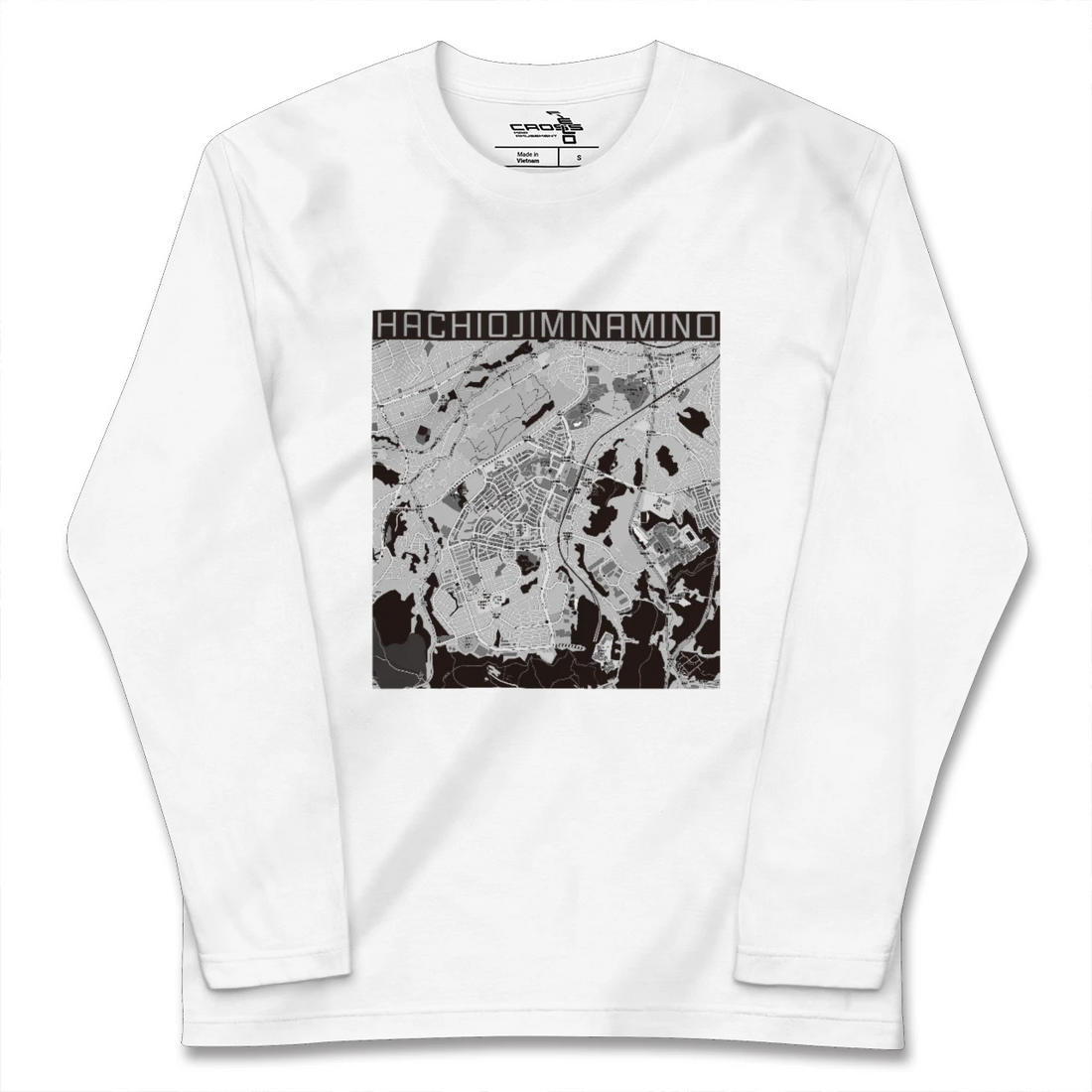 【八王子みなみ野(東京都)】地図柄ロングスリーブTシャツ
