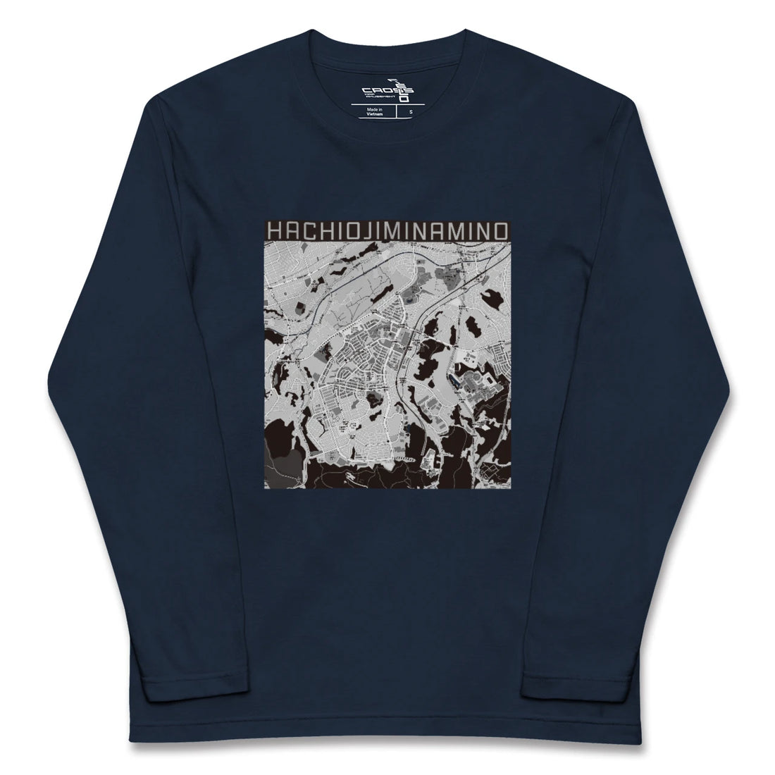 【八王子みなみ野（東京都）】地図柄ロングスリーブTシャツ