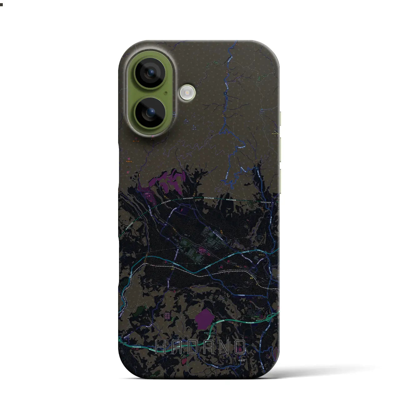 【秦野（神奈川県）】地図柄iPhoneケース（バックカバータイプ）