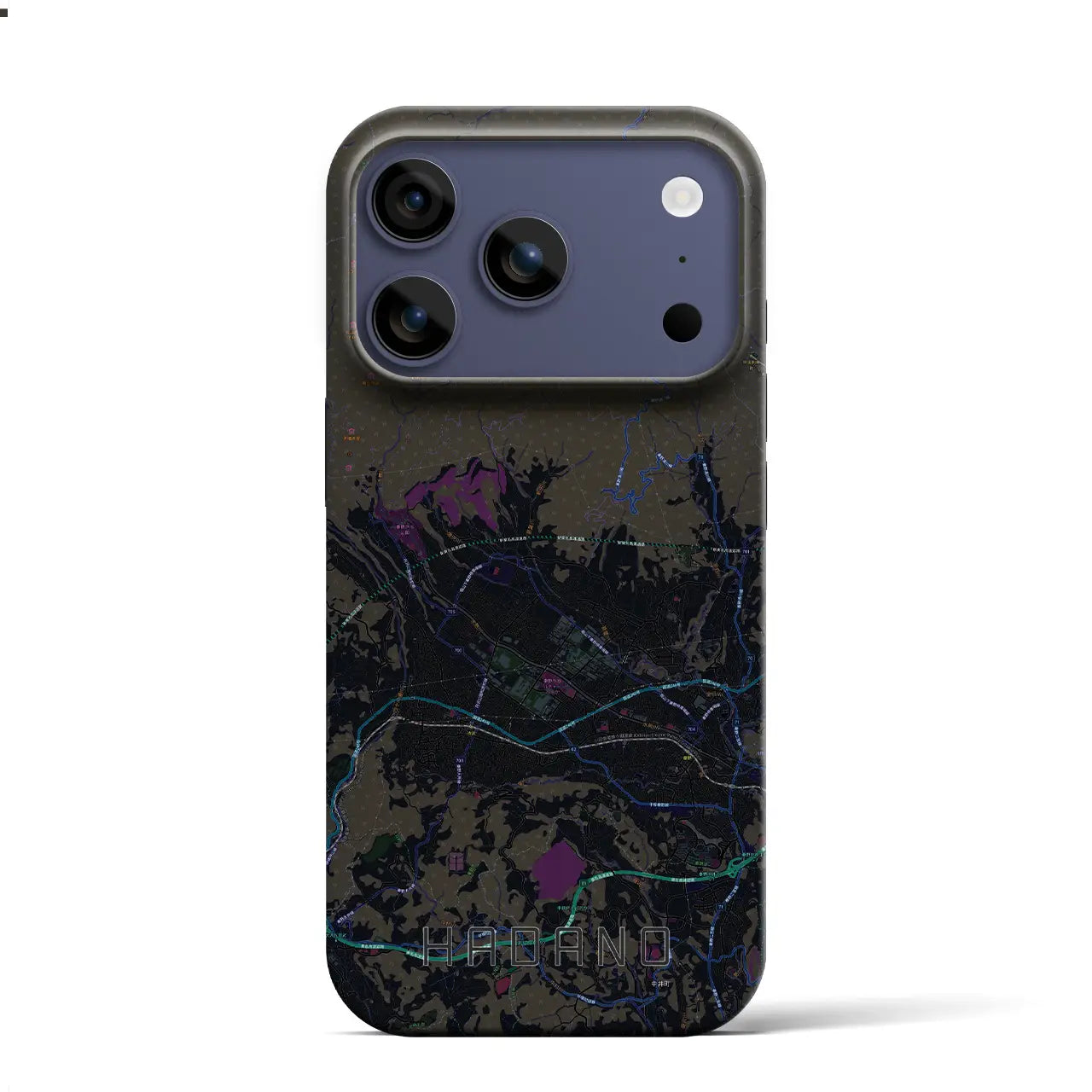 【秦野（神奈川県）】地図柄iPhoneケース（バックカバータイプ）