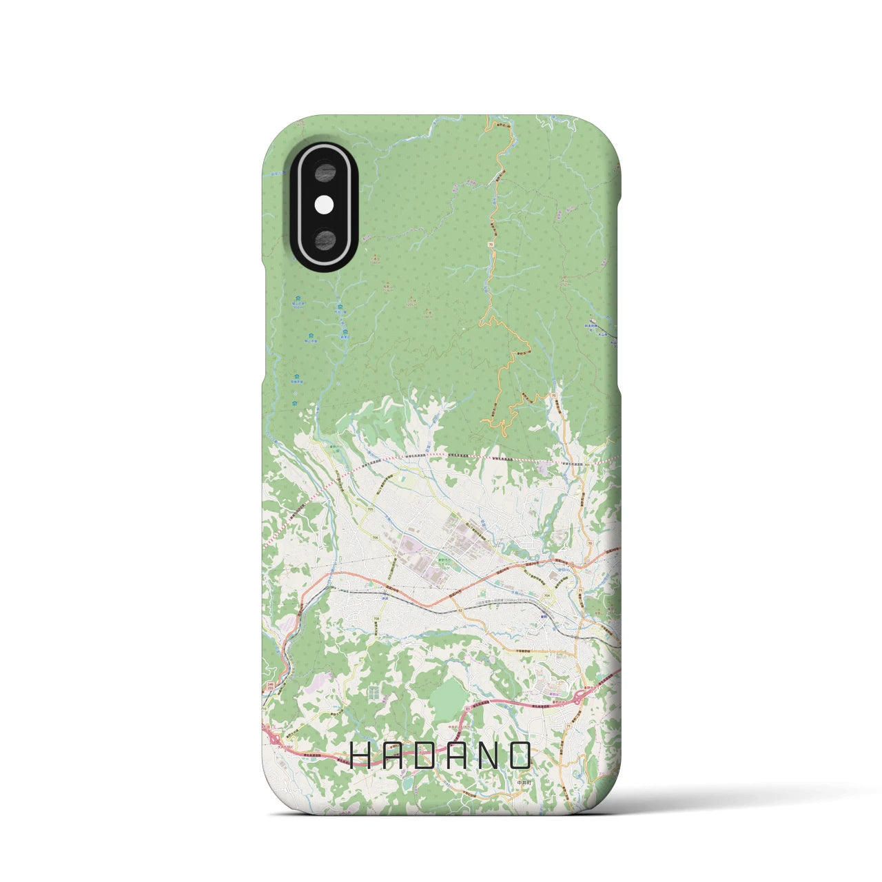 【秦野（神奈川県）】地図柄iPhoneケース（バックカバータイプ）