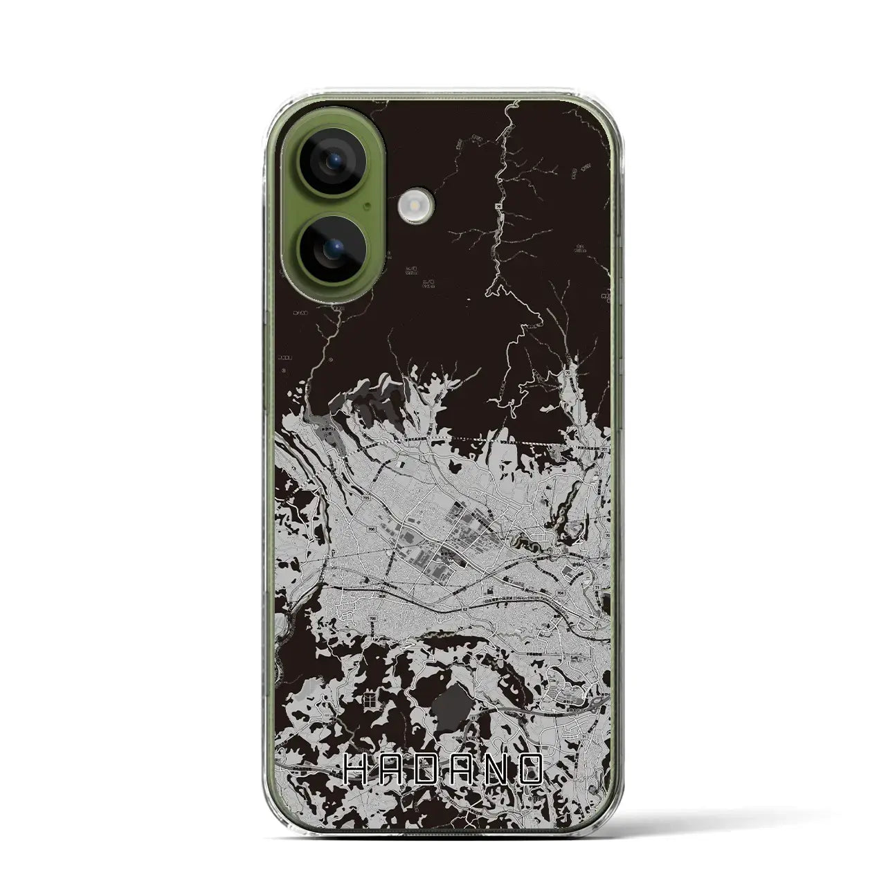 【秦野（神奈川県）】地図柄iPhoneケース（クリアタイプ）