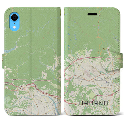 【秦野（神奈川県）】地図柄iPhoneケース（手帳タイプ）ナチュラル・iPhone XR 用